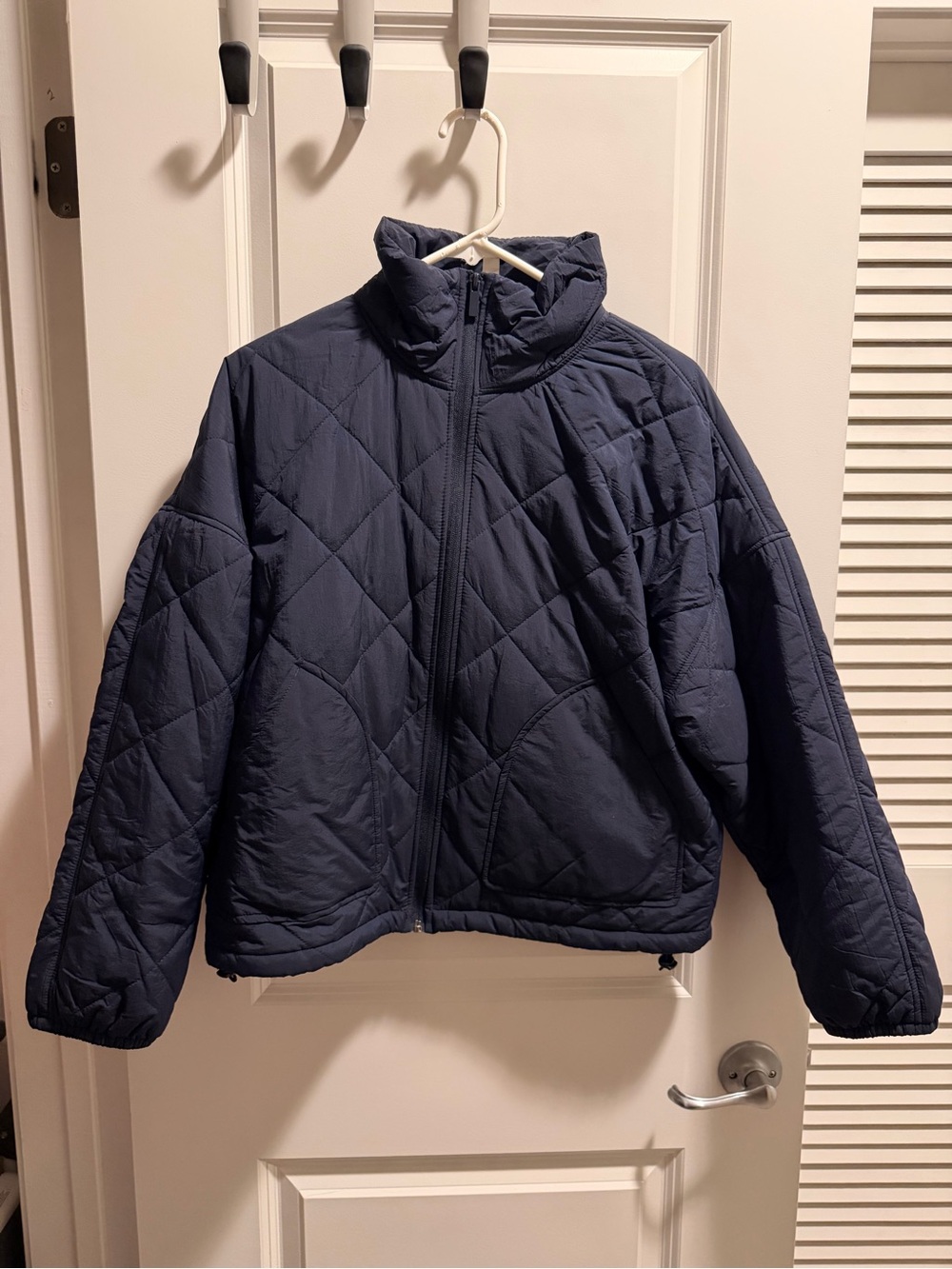 Women’s Navy Quilted Jacket - Lightweight Puffer Coat